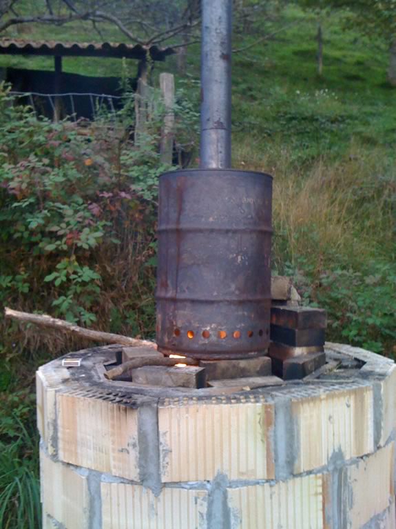 small scale biochar kiln operation step 4